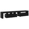 vidaXL TV Cabinet 2 pcs Black Oak 215 x 37 x 40 cm Engineered Wood