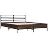 vidaXL Bed Frame without Mattress Brown Oak 150x200 cm King Size