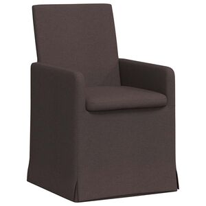vidaXL Dining Chairs 2 pcs Dark brown 57 x 67 x 95 cm Fabric