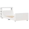 vidaXL Bed Frame without Mattress White 75x190 cm Small Single Solid Wood Pine