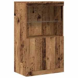 vidaXL LED Sideboard Brown 60 x 37 x 100 cm Engineered Wood