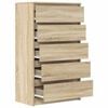 vidaXL Drawer Cabinet Sonoma Oak 60x36x103 cm Engineered Wood