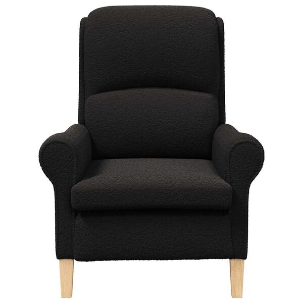 vidaXL Armchair Black 76 x 94 x 102 cm Sharpa Fabric