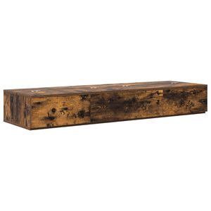 vidaXL Studio Desk Smoked Oak 152 x 40 x 19.5 cm Engineered Wood