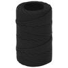 vidaXL Multipurpose Utility Rope 2 mm 500 m Black PP 27 kg Max Load