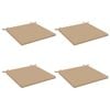 vidaXL 4-Piece Seat Cushions SOEST 4 pcs 100% Polyester Sand