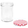 vidaXL Glass Jam Jars with White and Red Lid 96 pcs 400 ml