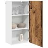 vidaXL Hanging Cabinet with Door Old Wood and White 50 x 31 x 100 cm