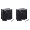vidaXL Garden Furniture Cover | Set of 2 | Black | Polyethylene, aluminium