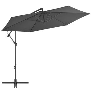 vidaXL Cantilever Garden Parasol with Aluminium Pole 300 cm Anthracite