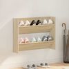 vidaXL Wall Shoe Cabinet Sonoma Oak 80x18x60 cm Engineered Wood