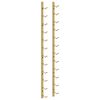 vidaXL Wall Mounted Wine Rack for 12 Bottles Gold Iron