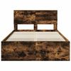 vidaXL Bed Frame Smoked Oak 120 x 200 cm Engineered Wood