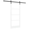 vidaXL Sliding Door ORKDAL White 93 x 211 cm Solid Pine Wood and Glass