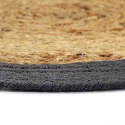 vidaXL Placemats 4 pcs Natural and Anthracite 38 cm Jute and Cotton