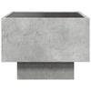 vidaXL Bedside Table with Infinity LED Concrete Grey 40x40x30 cm