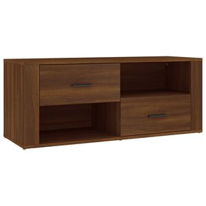 vidaXL TV Cabinet Brown Oak 100x35x40 cm Engineered Wood