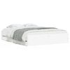 vidaXL Bed Frame with Drawers without Mattress White 140x190 cm