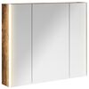 vidaXL Bathroom Mirror Cabinet Smoked Oak 83.5 x 15.5 x 70 cm