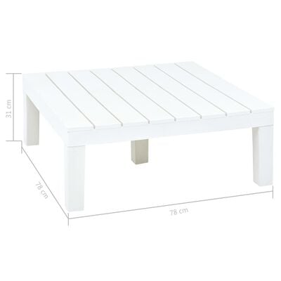 vidaXL 5 Piece Garden Lounge Set Plastic White
