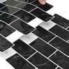vidaXL Subway Tile 10 pcs Black Marble 30.5 x 30.5 cm