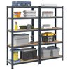 vidaXL 5-Layer Heavy-duty Shelves 2 pcs Anthracite Steel&Engineered Wood