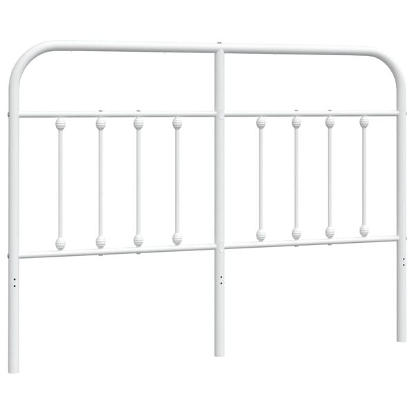 vidaXL Metal Replace Headboard White 135 cm