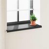 vidaXL Window Sill Black with Wood Grain 60 x 40 x 4.5 cm PVC