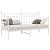 vidaXL Daybed Frame with Headboard White 80 x 200 cm Steel