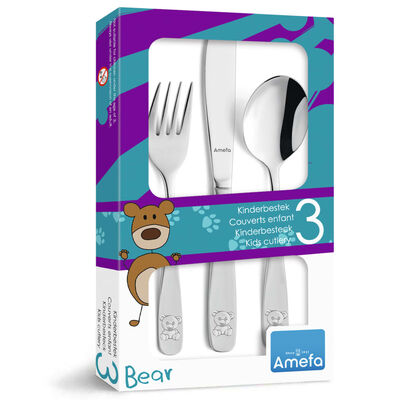 Amefa 3 Piece Children Cutlery Set Bear