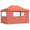 vidaXL Party Tent Folding Terracotta 279 x 410 x 315 cm Oxford Fabric
