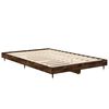 vidaXL Bed Frame without Mattress Smoked Oak 120x190 cm Small Double Engineered Wood