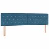 vidaXL Headboard with Headboard Dark Blue 180 cm Faux Leather