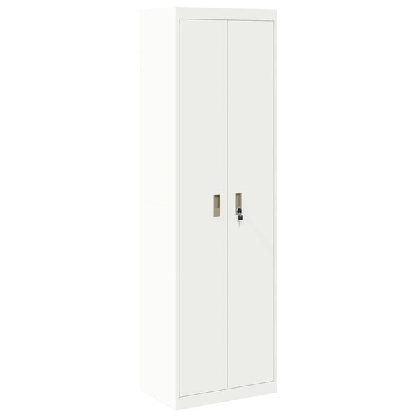 vidaXL Storage Cabinet 2 pcs White 60 x 40 x200 cm Cold-Rolled Steel