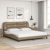 vidaXL Bed Frame with LED without Mattress "Hvar" Cappuccino 180x200 cm