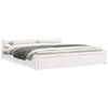 vidaXL Bed Frame without Mattress White Solid Wood 180x200 cm