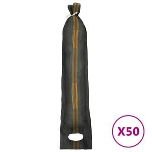 vidaXL Sandbags 50 pcs Dark Green 103x25 cm HDPE