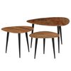 vidaXL Coffee Table Set 3 Pieces Solid Acacia Wood