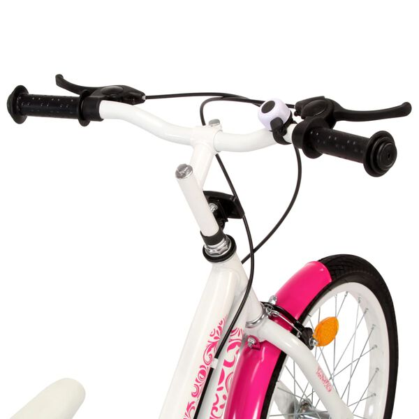 vidaXL Kids Bike 18 inch Pink and White
