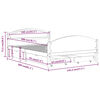 vidaXL Bed Frame without Mattress Honey Brown Solid Wood 140x200 cm (322039+2x321987)