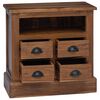 vidaXL Storage Cabinet Natural 60 x 30 x 60 cm Solid Teak Wood