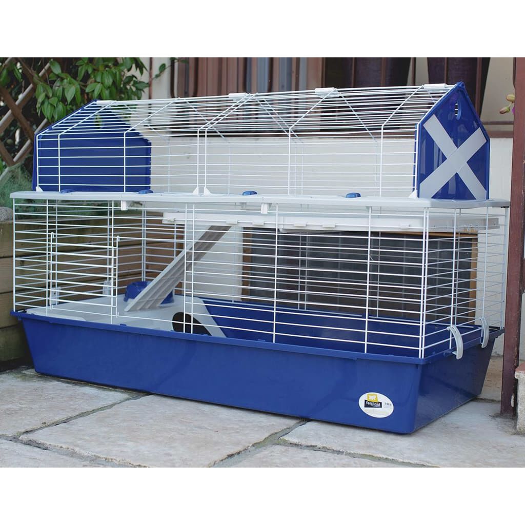 Ferplast Rabbit Cage Barn 120 119x58x77 cm Blue vidaXL