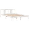 vidaXL Bed Frame with Headboard without Mattress White 140x200 cm