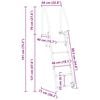 vidaXL 5-Step Dock Ladder Silver 58 x 77 x 191 cm Aluminium