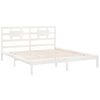 vidaXL Bed Frame without Mattress White 180x200 cm Super King Solid Wood