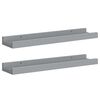 vidaXL Picture Frame Ledge Shelves 2 pcs Grey 40x9x3 cm MDF