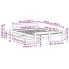 vidaXL Bed frame without Mattress White 140x200 cm Solid Wood Pine