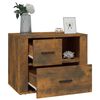 vidaXL Bedside Cabinet Smoked Oak 60x36x45 cm Engineered Wood