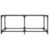 vidaXL Coffee Table with Black Glass Top 98.5x50x40 cm Steel