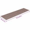vidaXL Stair Mats Self-adhesive 30 pcs 76x20 cm Light Brown Rectangular